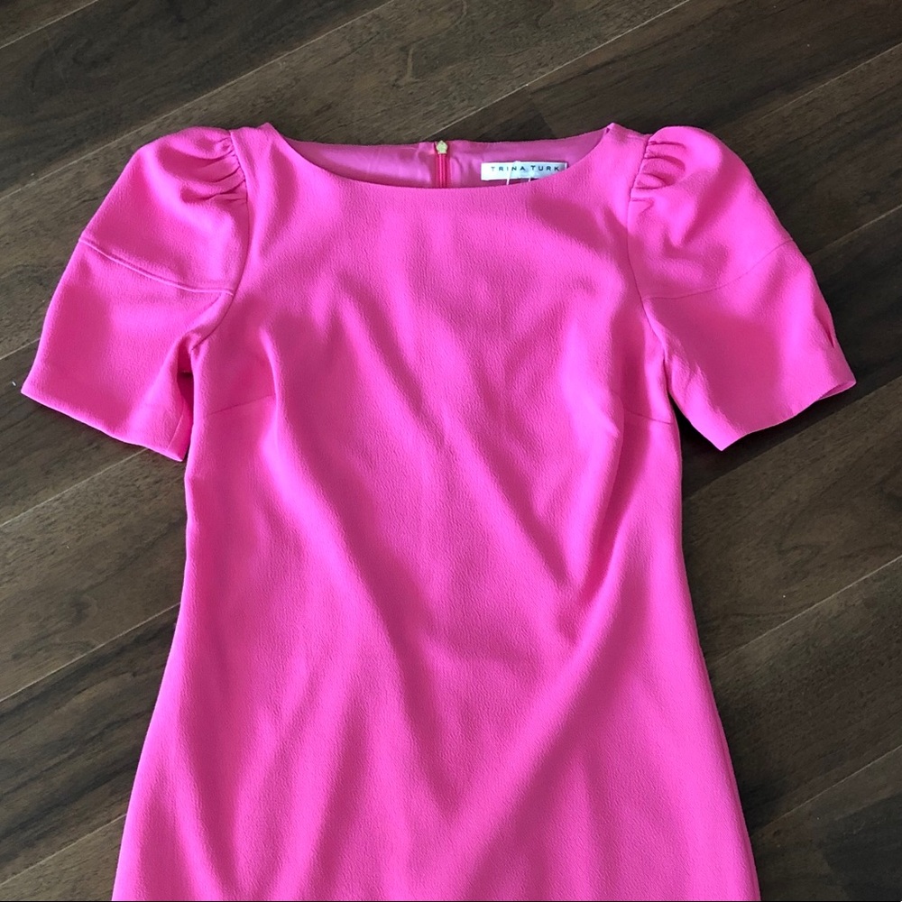 Trina Turk Bloom Puff-Sleeves Dress - Picture 11 of 15